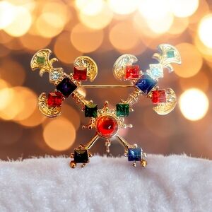 Multicolor Sword Brooch